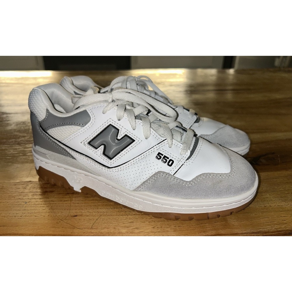 New Balance 550 BB550ESC White Slate Grey Leather Shoes Sneakers 7.5 M 9 W